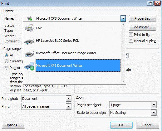 Microsoft XPS Settings